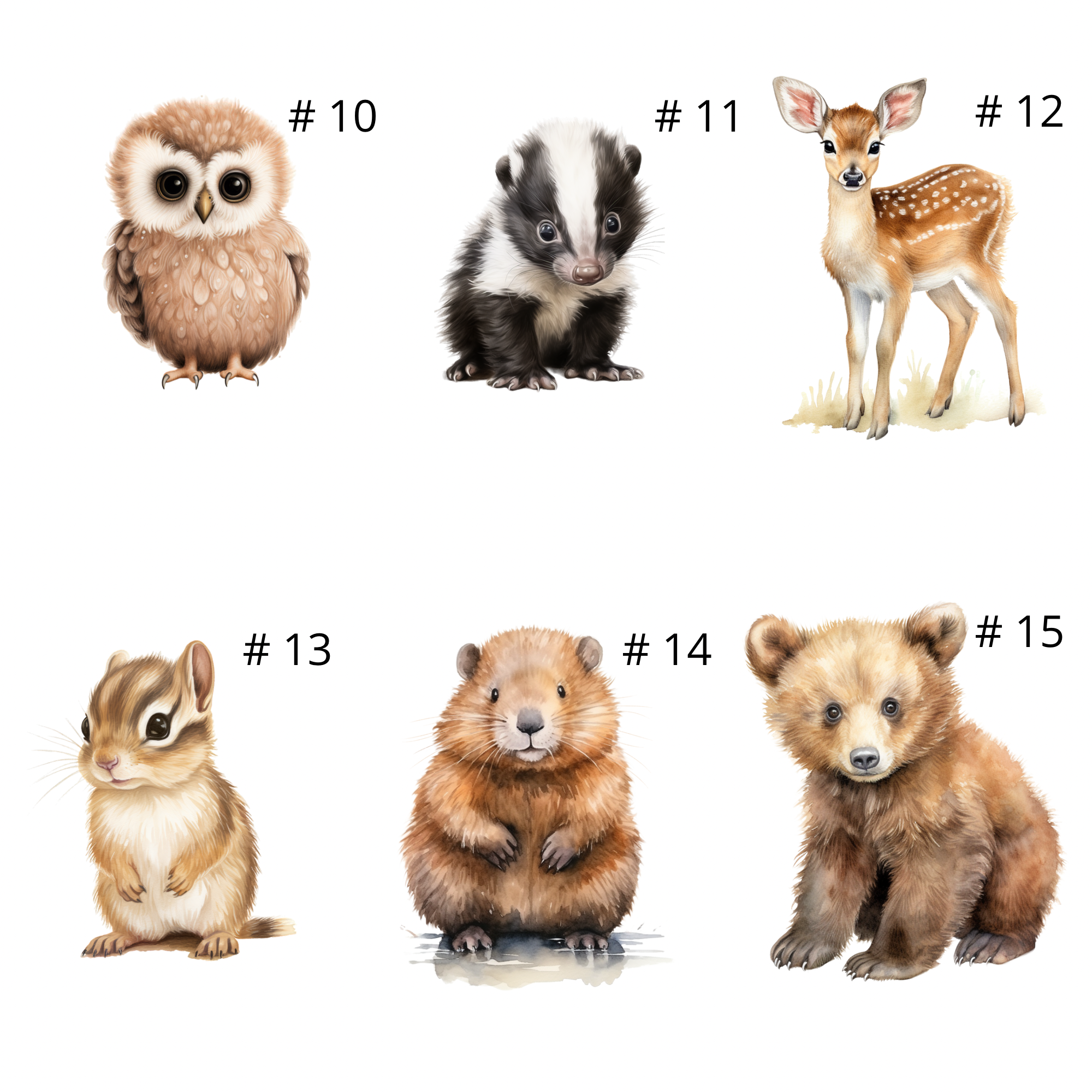 Doudou de naissance personnalisée - En forêt