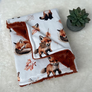 Couverture minky / fourrure - Petit renard