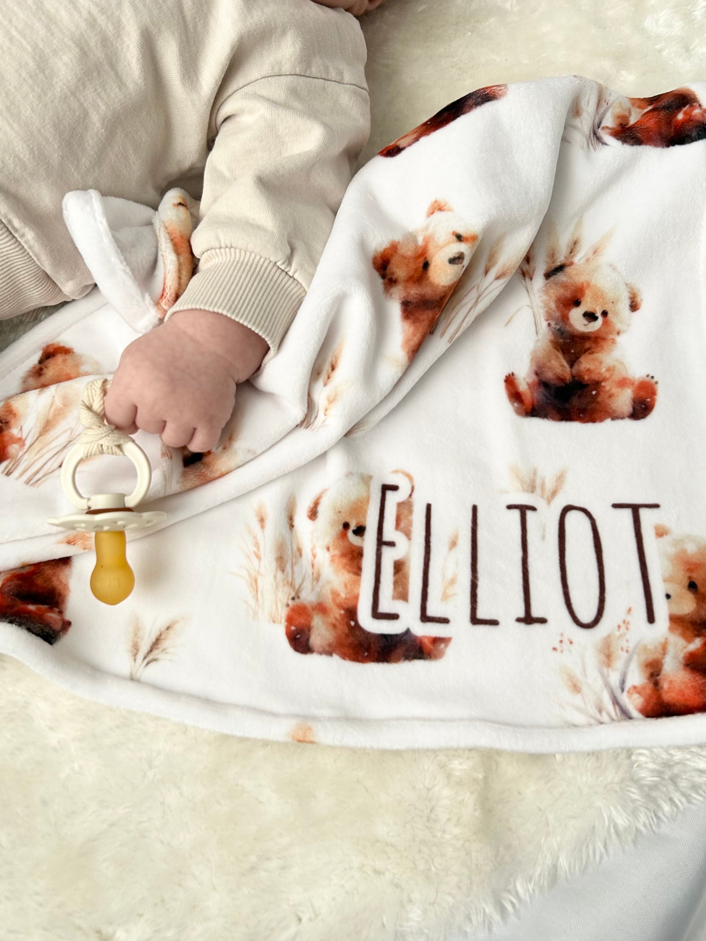 Doudou douceur attache-suce personnalisée