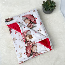 Charger l&#39;image dans la galerie, Couverture en minky - Ours &amp; champis
