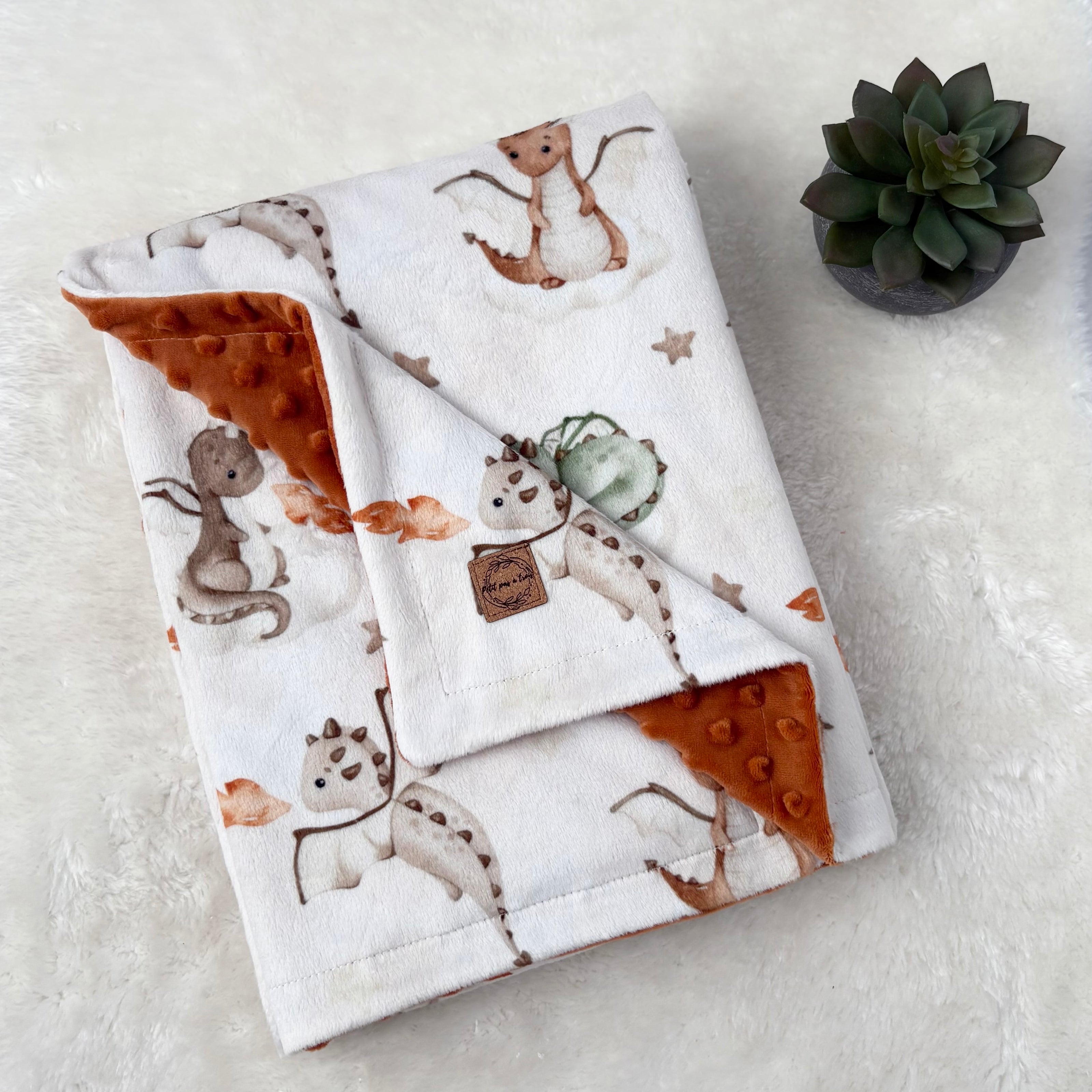 Couverture en minky - Dragons
