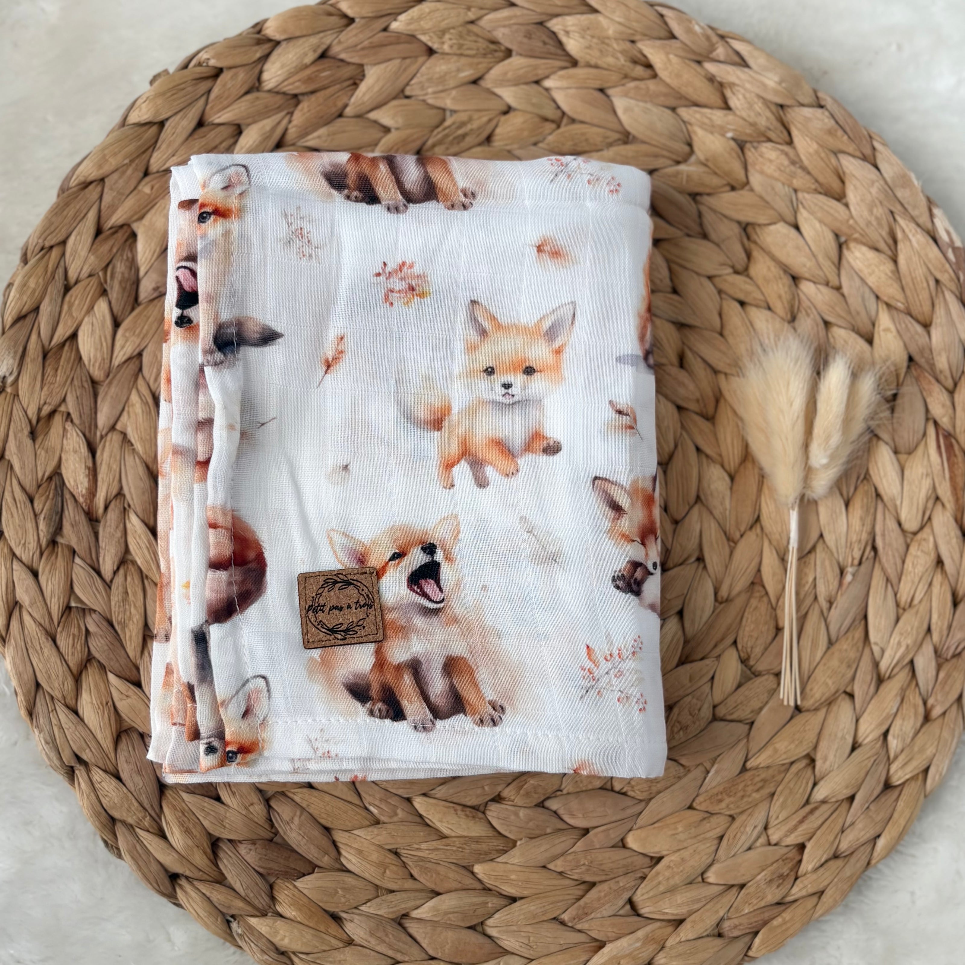 Mousseline de bambou - Renard pastel