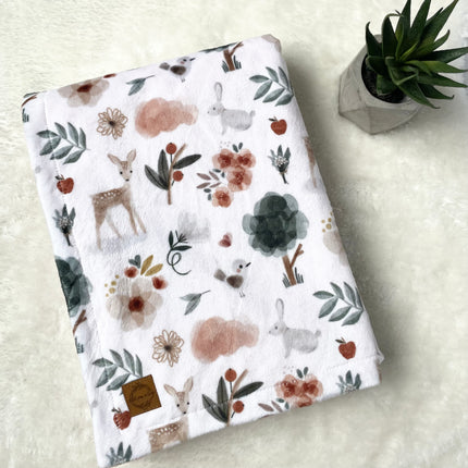Couverture en minky - Forêt enchantée