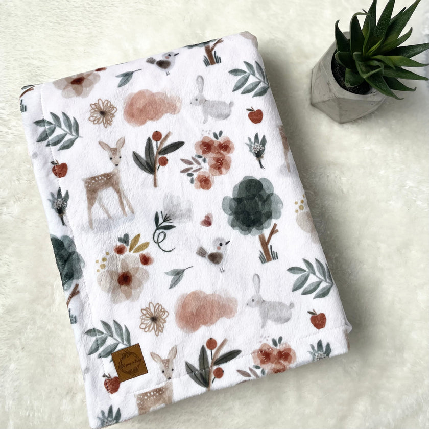 Couverture en minky - Forêt enchantée
