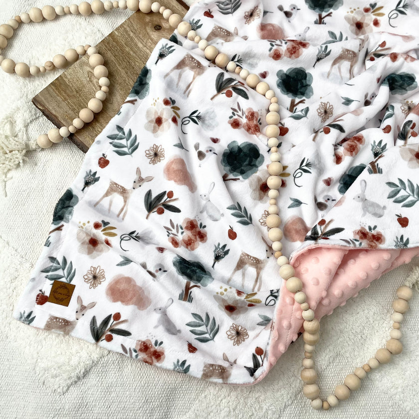 Couverture en minky - Forêt enchantée