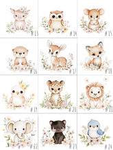 Charger l&#39;image dans la galerie, Doudou de naissance personnalisée -  Animaux fleuris
