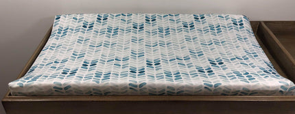 Couvre lange - Chevron aquarelle bleu