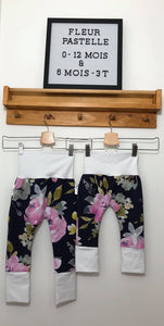 Pantalons évolutifs - Fleur pastelle