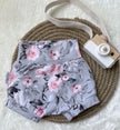 Précommande - Short évolutive - Floral fond gris