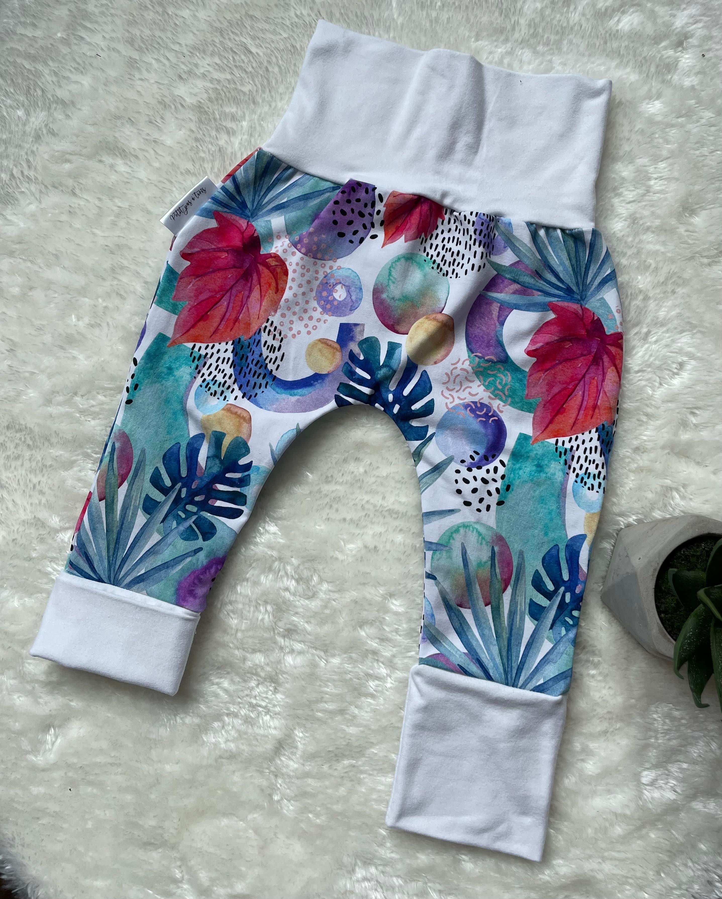 Pantalons évolutifs - Feuillage aquarelle
