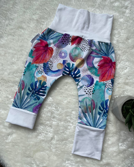 Pantalons évolutifs - Feuillage aquarelle