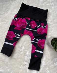 Pantalons évolutifs - Fleur rose
