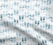 Charger l&#39;image dans la galerie, Couverture en coton/minky - Chevron aquarelle bleu
