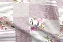 Charger l&#39;image dans la galerie, Couverture en minky format bassinette - Courte-pointe floral
