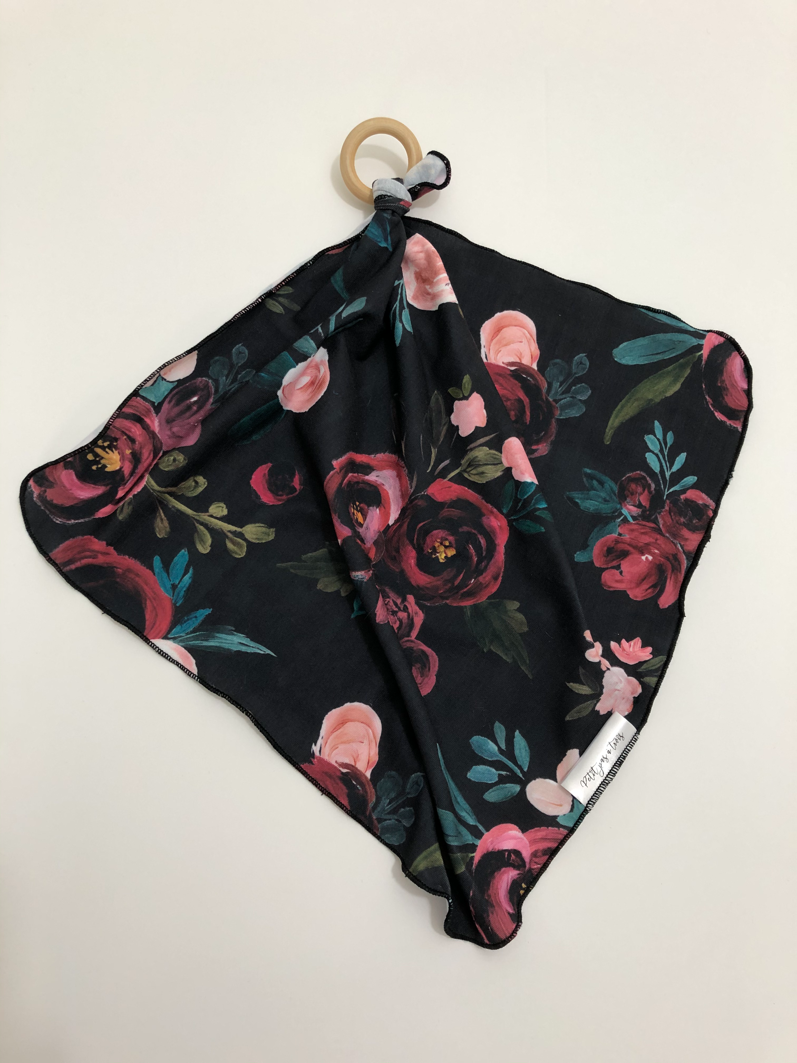 Doudou hochet - Fleur bourgogne