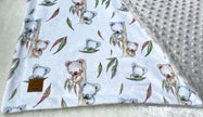 Couverture en minky - Koala feuillage