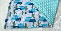 Couverture en minky - Lamas