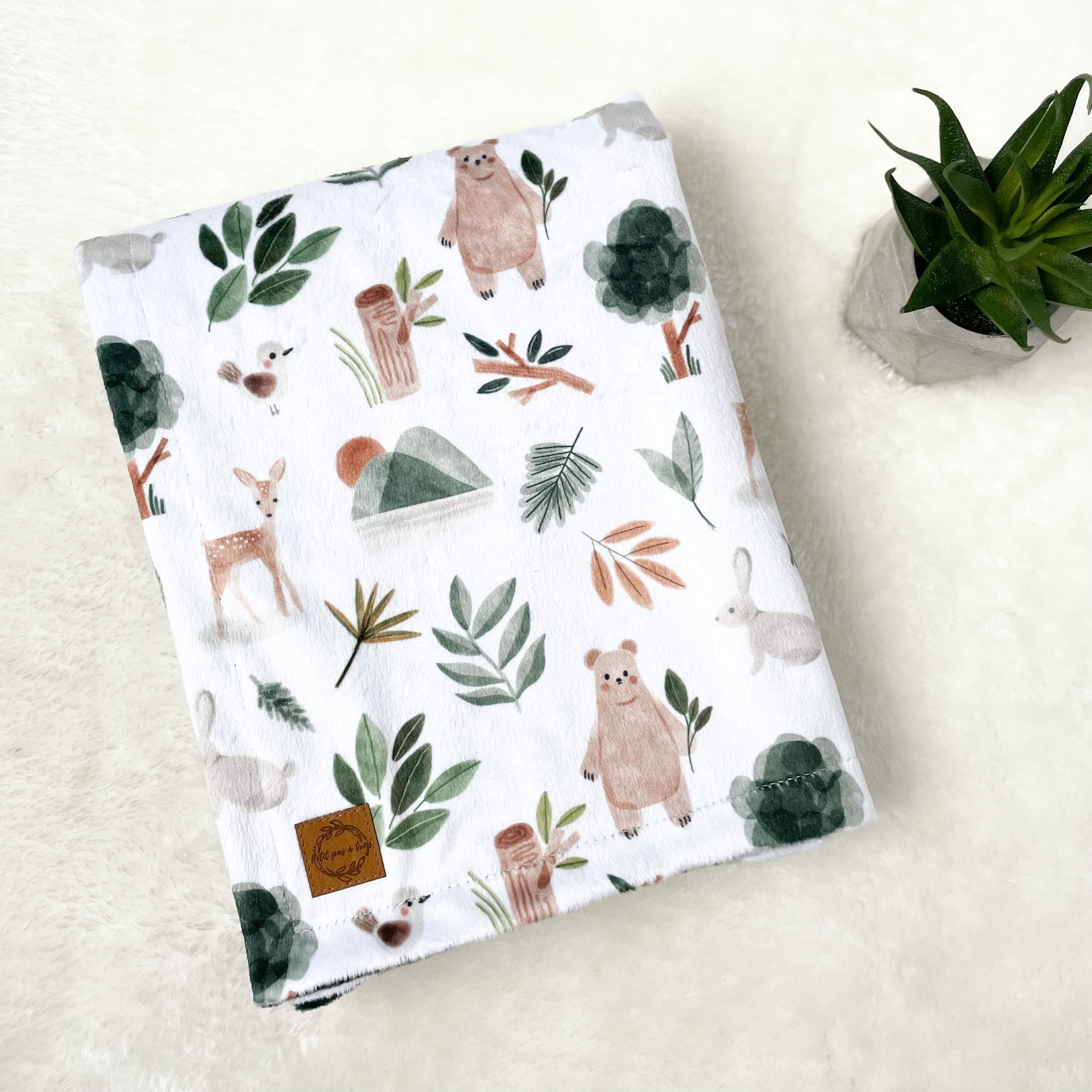 Couverture en minky - En forêt