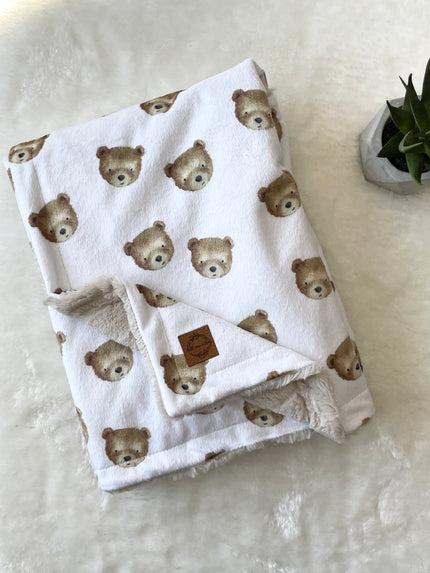 Couverture minky/fourrure - Teddy l’ourson