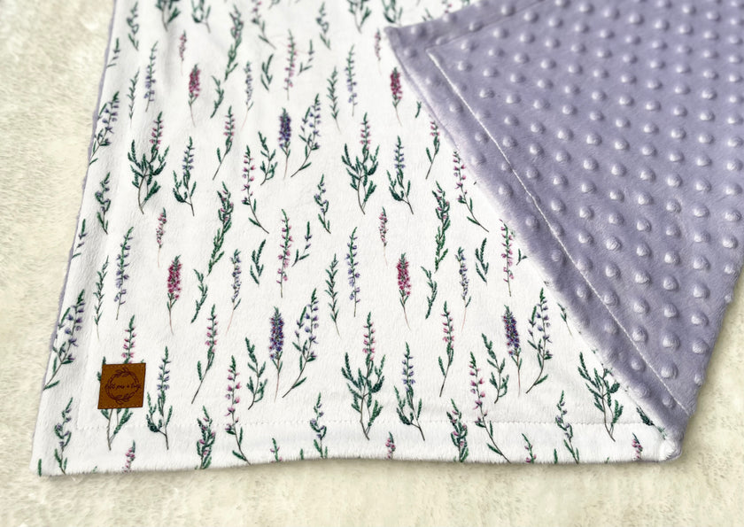 Couverture en minky - Lilas