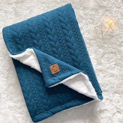 Couverture tricot - Indigo