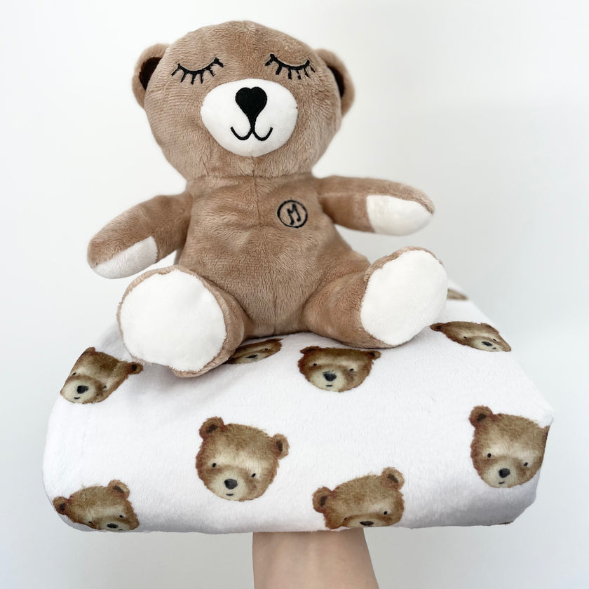Couverture minky/fourrure - Teddy l’ourson