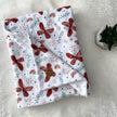 Couverture en minky - Papillons rouilles