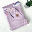 Doudou recto-verso - Loutres fond mauve