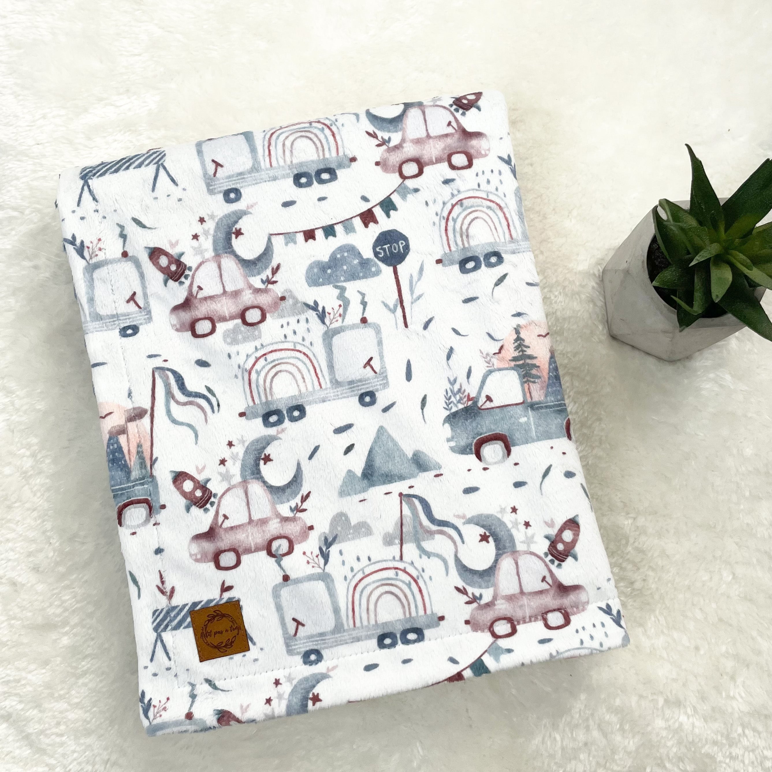 Couverture en minky - En ville