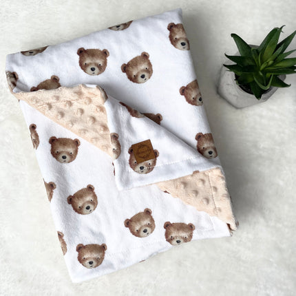 Couverture en minky - Teddy l’ourson