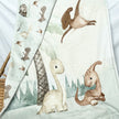 Doudou recto-verso - Dino palmier