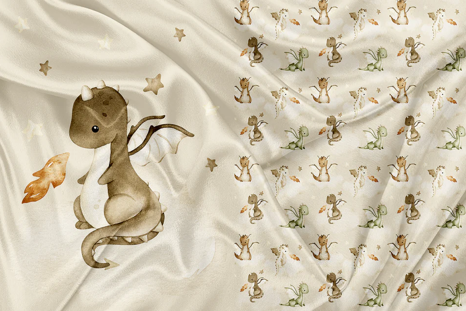 Doudou recto-verso - Dragons