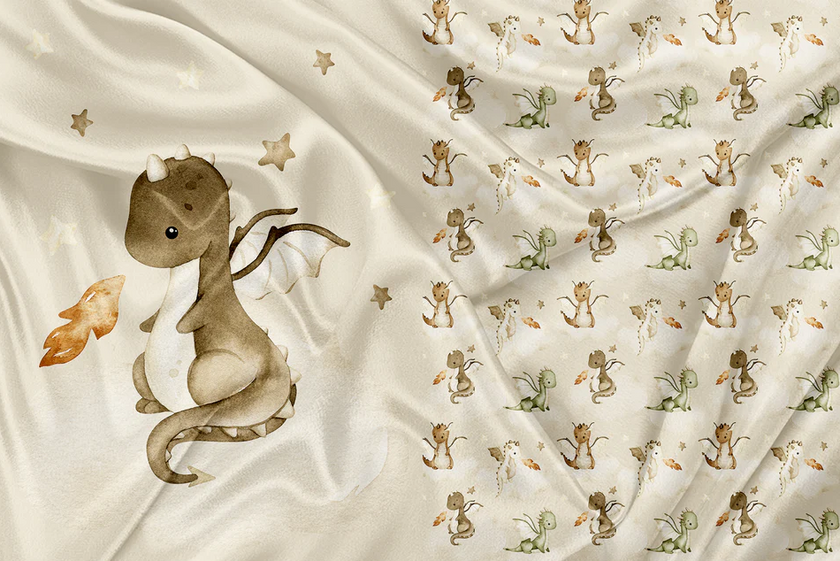 Doudou recto-verso - Dragons