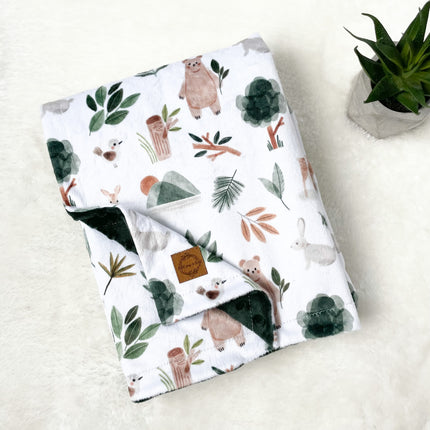 Couverture en minky - En forêt
