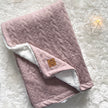Couverture tricot - Vieux rose