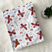 Couverture en minky - Papillons rouilles