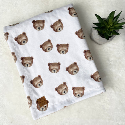 Couverture en minky - Teddy l’ourson