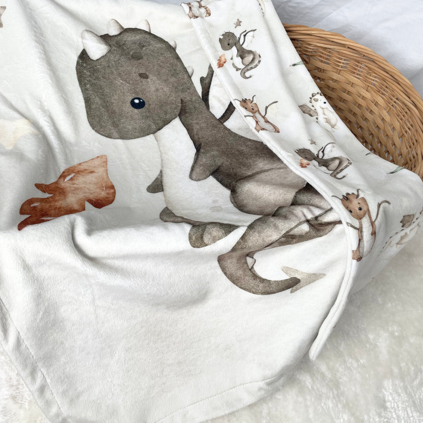 Doudou recto-verso - Dragons
