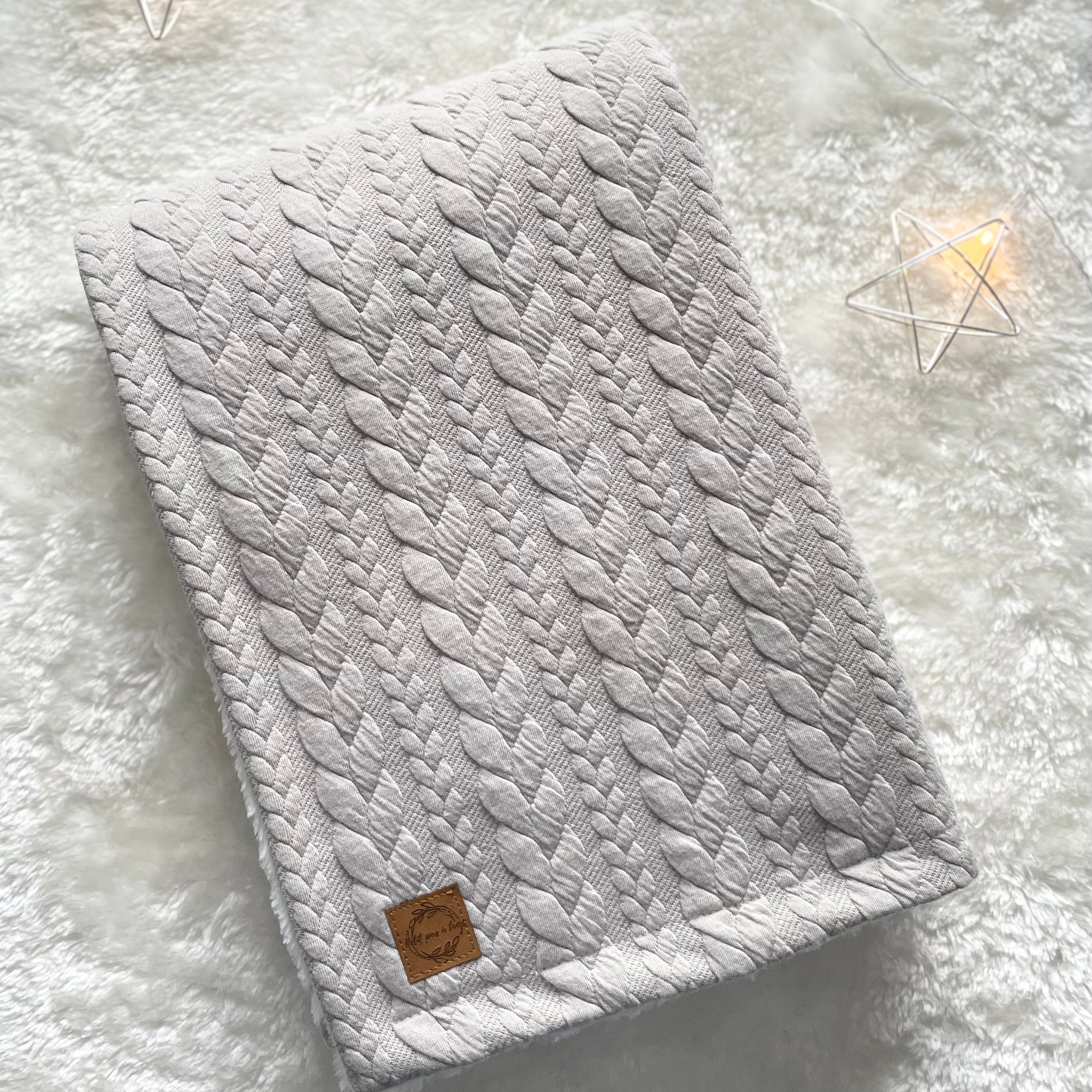 Couverture tricot - Taupe