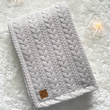 Couverture tricot - Taupe