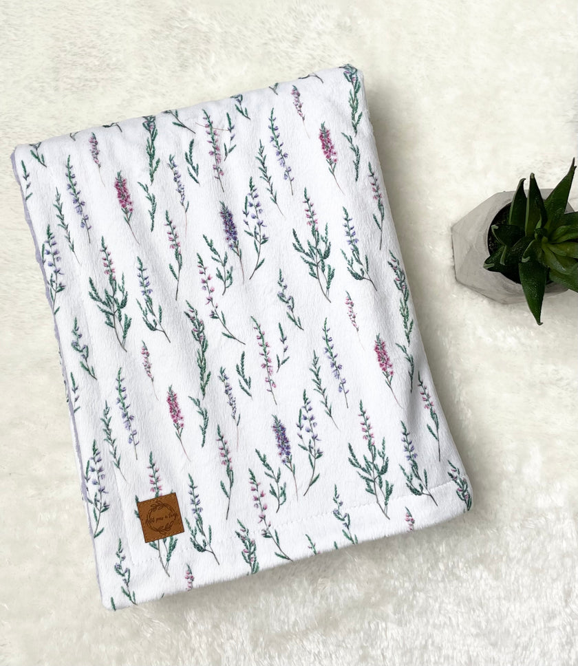 Couverture en minky - Lilas